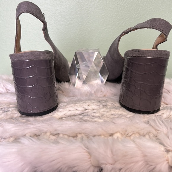 Kelly & Katie Gray Slingback Block Heels - Picture 5 of 12